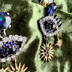 Оригинальные масонские серьги всевидящее око от бренда Empire. Серёжки в виде глаза, синие серёжки — изображение 2