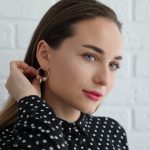 Сережки-кольца. Серьги-кольца с кристаллами и винтажным чернением