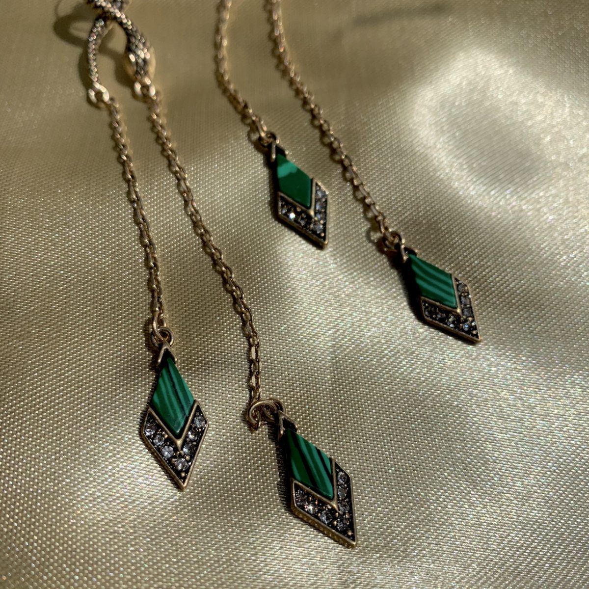 Сережки у формі змій. Сережки-змії з підвісками смарагдового кольору від бренду Empire — изображение 9