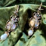 Оригінальні сережки у вигляді скарабеїв з культивованими перлами — изображение 7