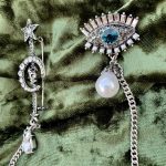 Масонская брошь с сакральными символами всевидящее око, череп, звезда и Месяц — изображение 9