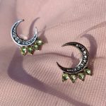 Сережки ельфів в формі напівмісяців сріблястого кольору Сережки у формі місяця — изображение 5