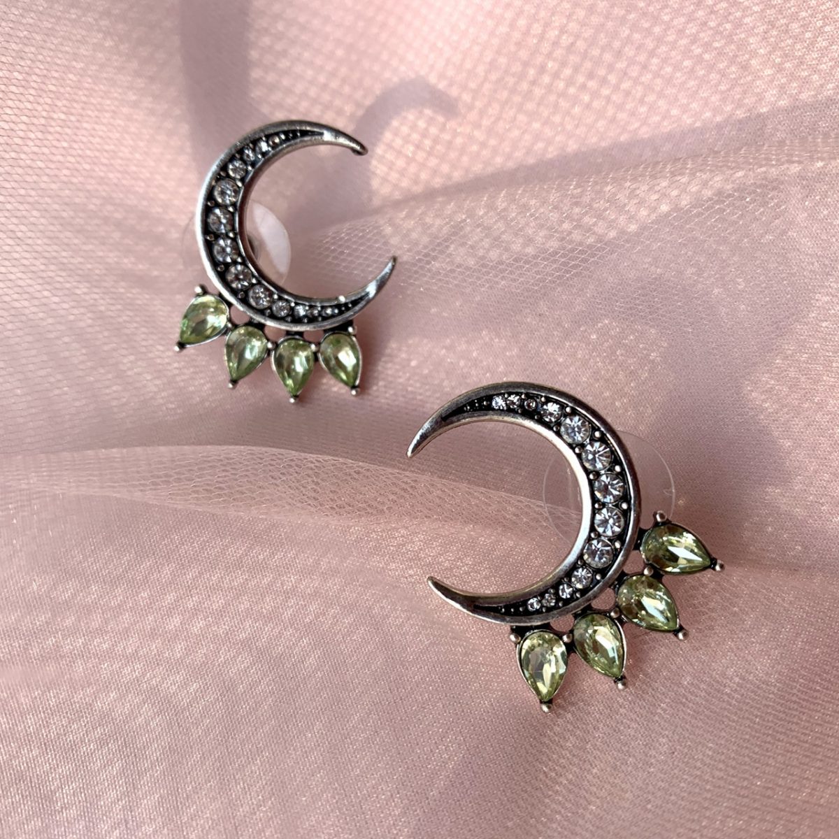 Сережки ельфів в формі напівмісяців сріблястого кольору Сережки у формі місяця — изображение 7