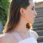 Сережки ельфів в формі напівмісяців сріблястого кольору Сережки у формі місяця