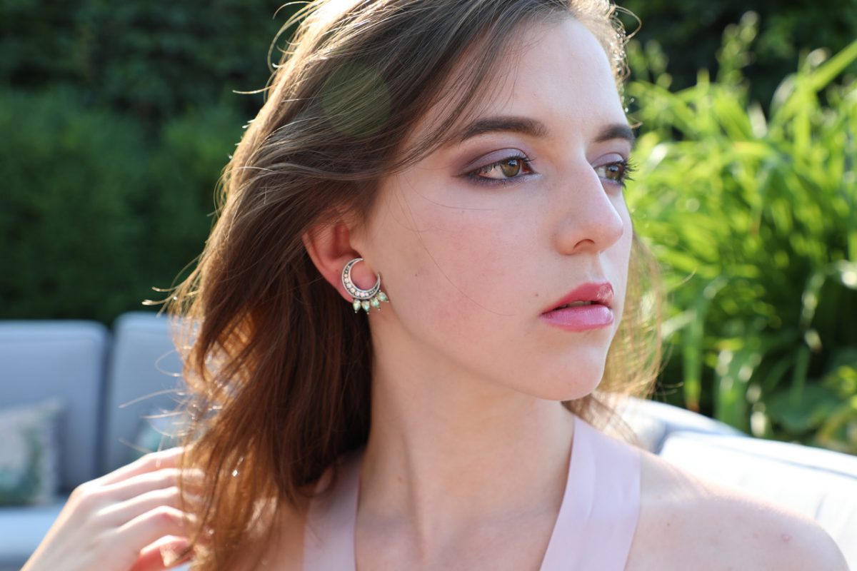 Сережки ельфів в формі напівмісяців сріблястого кольору Сережки у формі місяця — изображение 3