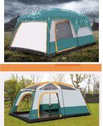 Палатка для кемпинга, 10-12 человек, полный рост, качественный материал , водостойкая . — изображение 5