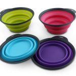 Миска складная с карабином для собак и кошек , 2 секции.