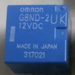 Реле ЭБУ omron электроручника BMW X5 Е70, X6 Е71 G8ND-2UK синій