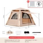 Надувная палатка  для кемпинга , утолщённая, непромокаемая, складная палатка туристическая. — изображение 6