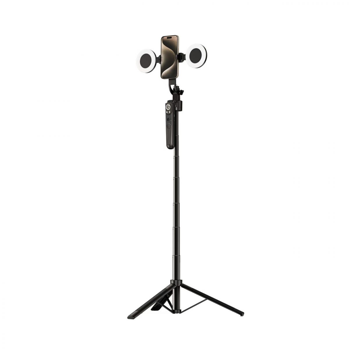 Селфи палка штатив ES-B181 с пультом 3 в 1 + подсветка + слежка за объектом + управление жестами. — изображение 3