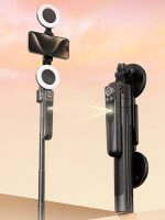Селфи палка штатив ES-B181 с пультом 3 в 1 + подсветка + слежка за объектом + управление жестами. — изображение 4