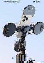 Селфи палка штатив ES-B181 с пультом 3 в 1 + подсветка + слежка за объектом + управление жестами. — изображение 9