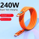 Type C кабель быстрая зарядка 100- 240W + дисплей + PD,  для всех  устройств.