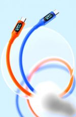 Type C кабель быстрая зарядка 100- 240W + дисплей + PD,  для всех  устройств. — изображение 7