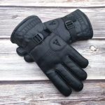 Перчатки мужские зимние из эко- кожи,  тёплые, меховые ,водоотталкивающие