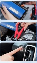 Пусковое устройство 4 в 1 Ozio MAX : бустер 12В, насос, power bank 10400mAh, фонарик, аварийный сигнал. — изображение 4