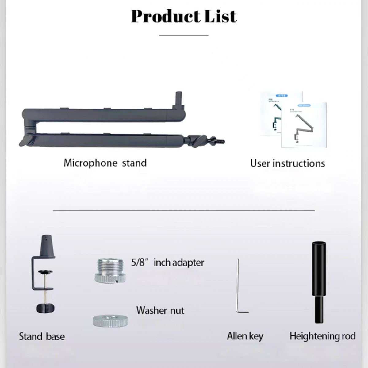 Профессиональная стойка для микрофона, Пантограф , регулировка на 360°, держатель микрофона — изображение 5