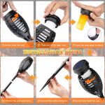 Садовый светильник Факел на солнечной батарее с эффектом пламени — изображение 7