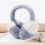 Тёплые плюшевые наушники с имитацией норки/расцветки на любой вкус – идеальный зимний аксессуар.TOP 2025 Сірий з білим — изображение 2