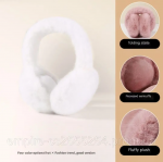 Тёплые плюшевые наушники с имитацией норки/расцветки на любой вкус – идеальный зимний аксессуар.TOP 2025 Повністю білий (однотонний) — изображение 3