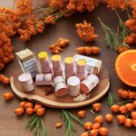 Натуральный бальзам для губ Komyshan HandMade "Облепиха + Апельсин+ корица "