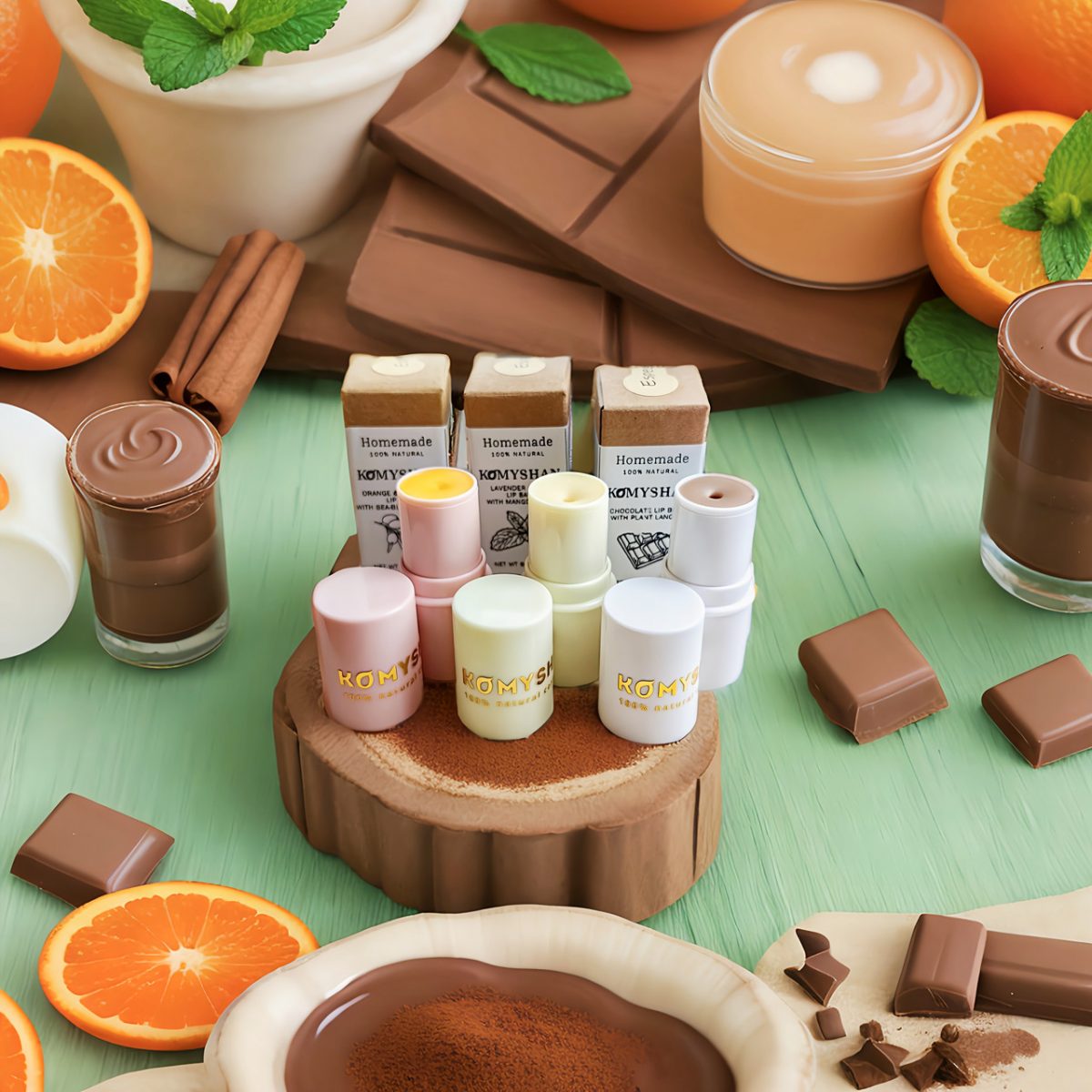 Натуральный бальзам для губ Komyshan HandMade "Облепиха + Апельсин+ корица " — изображение 5