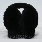 Бархатные меховые  наушники складные  / теплые наушники для девушек  / зимние наушники/ весна осень Чорний