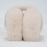 Бархатные меховые  наушники складные  / теплые наушники для девушек  / зимние наушники/ весна осень Рожевий