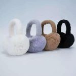 Бархатные меховые  наушники складные  / теплые наушники для девушек  / зимние наушники/ весна осень