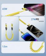 Универсальный кабель 65W+PD   TYPE-C. Lighting , USB/  4-in-1 с поддержкой CarPlay/CarLife — изображение 2