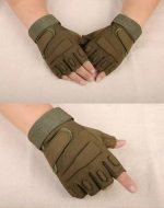 Тактические перчатки без пальцев, прочные — изображение 2