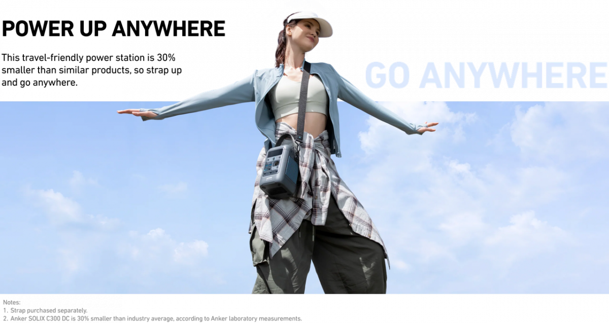 Портативная электростанция Anker SOLIX C300  DC 288Wh (90,000mAh) LiFePO4 + light — изображение 8