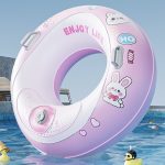 Надувной круг с  встроенным насосом и ручками AirFloat Pro Рожевий «Принцеса»80  30 см70 см40-60 кг