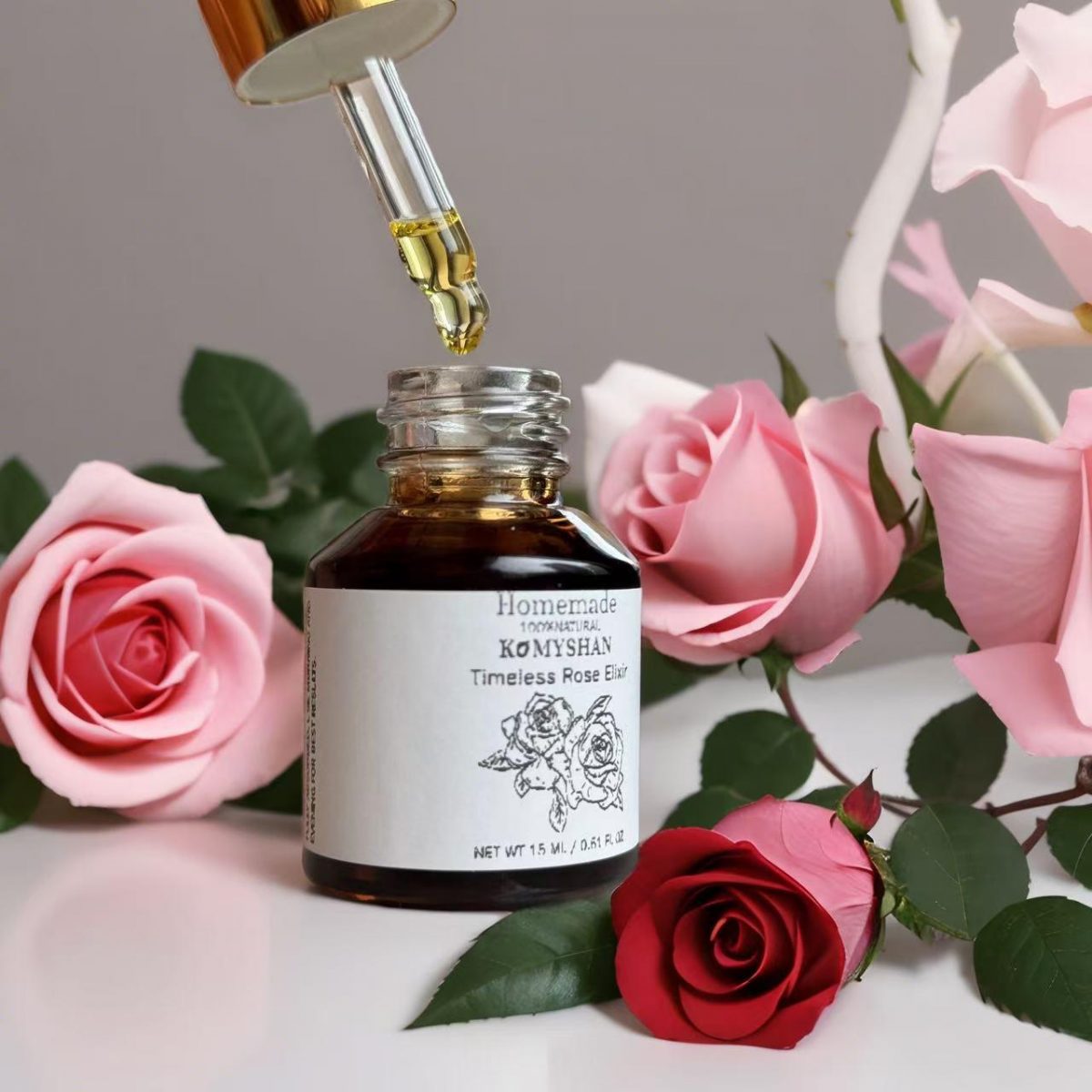 Timeless Rose Elixir   Натуральное антивозрастное масло для лица с антиоксидантами HandMade — изображение 4