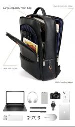 Стильный рюкзак для ноутбука 17 дюймов — USB, водостойкий, много отделений — изображение 6