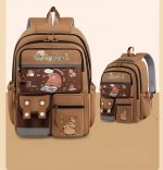 Детский рюкзак "Капибара" школьный, водоотталкивающий, вместительный — изображение 2