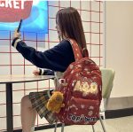 Рюкзак Capybara с мягкой игрушкой | Школьный рюкзак с капибарами красный — изображение 3