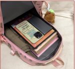 Рюкзак Capybara с мягкой игрушкой | Школьный рюкзак с капибарами красный — изображение 6