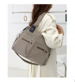 Повседневный женский рюкзак CityComfort из водоотталкивающей ткани Золотисто-серый (мокко) — изображение 5