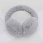 Бархатные меховые  наушники / теплые наушники для девушек  / зимние наушники Сірий — изображение 2