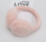 Бархатные меховые  наушники / теплые наушники для девушек  / зимние наушники Рожевий — изображение 2