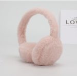 Бархатные меховые  наушники / теплые наушники для девушек  / зимние наушники Рожевий — изображение 3