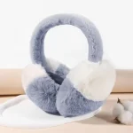 Тёплые плюшевые наушники с имитацией норки/расцветки на любой вкус – идеальный зимний аксессуар.TOP 2025 Сірий з білим