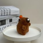 Мягкая игрушка Капибара — брелок 10- 12 см разные   Капибара 10 см с морковкой и жвачкой — изображение 6