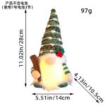 Рождественский светодиодный гном со скейтом  30 см,Светящийся новогодний гном на батарейках, 30 см — изображение 6