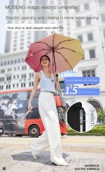 Magic Electric Umbrella 104-115 см | Автоматический зонт с электроприводом UPF50+ — изображение 2