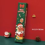 Новогодний набор  гелевых ручек Merry Christmas 2 шт + 2 стержня + стикеры зелёная упаковка