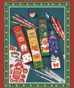 Новогодний набор  гелевых ручек Merry Christmas 2 шт + 2 стержня + стикеры — изображение 2