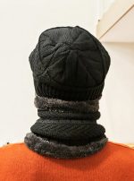 Зимний мужской комплект шапка + хомут (снуд), тёплый — изображение 6