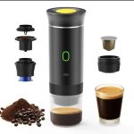 Кофеварка JN02A портативная капсульная аккумуляторная с нагреванием, кофемашина Espresso maker USB